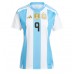 Argentinien Julian Alvarez #9 Heimtrikot Frauen Copa America 2024 Kurzarm